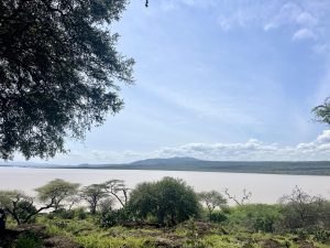 Looking out onto Lake Baringo from Kiserian